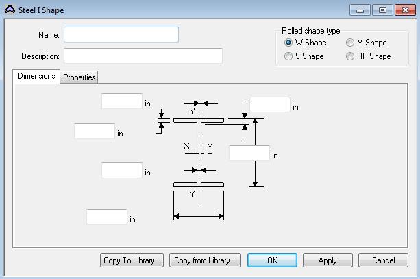 Click on I Shapes in the tree and select File/New from the menu (or double click on