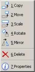 Shortcut Menus 17 Right-clicking an element with the Element Selection tool pointer opens a shortcut