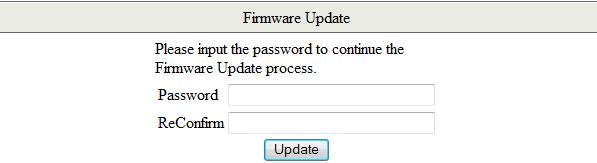 Firmware Update Page Path: Administrator > Firmware Update The Firmware Update page lets you upgrade the switch firmware.