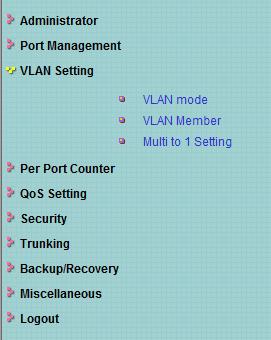 If a tagged packet enters a port configured for tag-based VLAN, the port settings defined on the VLAN Setting > VLAN Mode page determine whether the is tag is ignored or removed automatically.