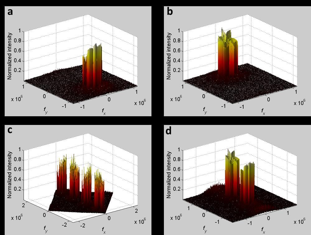 Supplementary Figure 8: Simulated spatial frequency distribution of the scattered light.