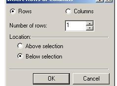 Click to insert the cursor in the left cell of the table 2. Type Education Links 3. Press the Tab key on the keyboard 4. In the right table cell type Description Inserting Additional Rows 1.