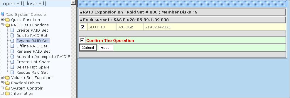 Migration occurs when a disk is added to a Raid Set.