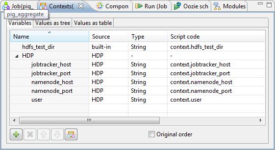 Understanding context variables used in the demo project Variable name Description Default value hbase_host HBase host name sandbox hbase_port HBase port 2181 The context variables in the