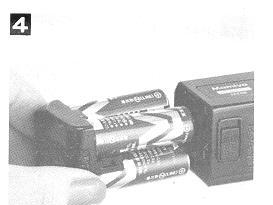 The batteries may also be first loaded into the cap and then inserted into the Battery Chamber as the Cap is replaced (Fig.4).