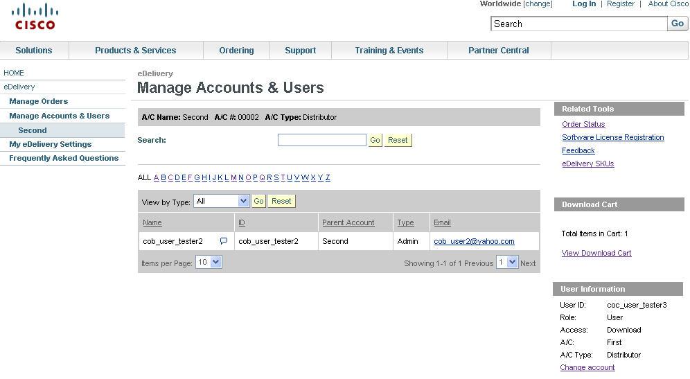 Account and User Details To see User or Account details click the speech