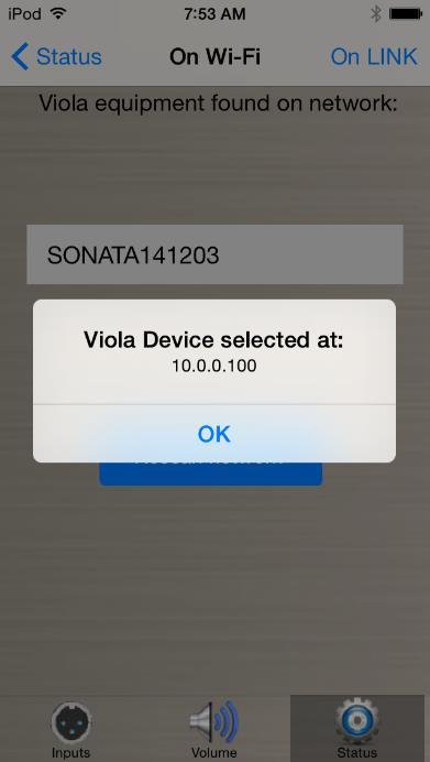 The Sonata ID is setup with Sonata followed by the serial number of the unit.