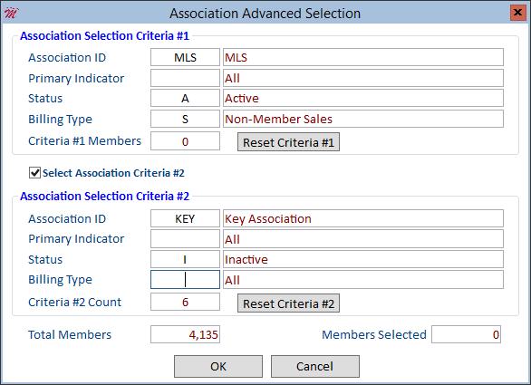 Advanced Range Enhancements The Member Query Form has been updated with new Advanced Range functionality for querying Association criteria.