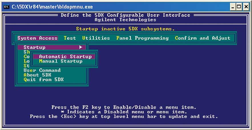 BLDOPMNU DOS Command The software replaces and extends the functionality found in the BLDOPMNU DOS command. 2 Modes of Operation Single User Menu Mode Runs in tandem with the 5DX Auto UI interface.