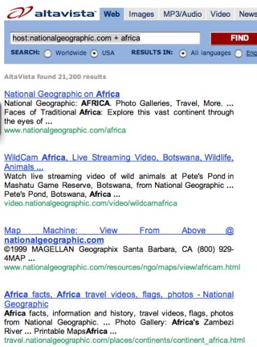 com + africa Deeper Searching