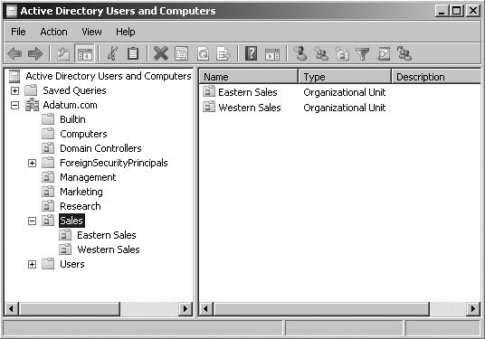 Preview Content from Windows Server 2008 Active Directory Resource Kit 13 Figure 9-9 Delegating management of the Sales OU.