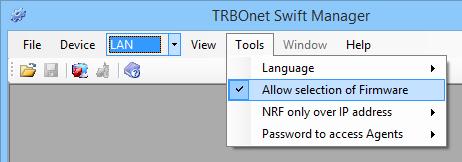3.2.1.1. Enabling the Analog Mode A brand new TRBOnet Swift Agent A002 operates in the digital mode. To use the analog mode, update the firmware of your TRBOnet Swift Agent A002.