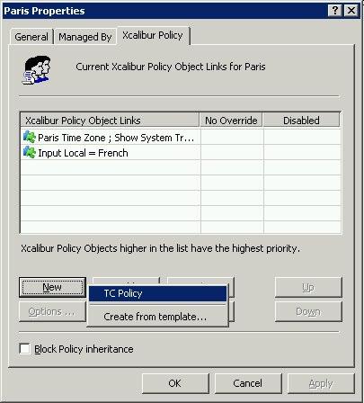 Administering Xcalibur Thin-Client Policies Creating New Xcalibur Policies Xcalibur Policies are stored in the Xcalibur Database.
