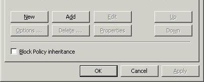 This is useful when an object requires unique policy settings and you want to ensure that settings are not inherited.