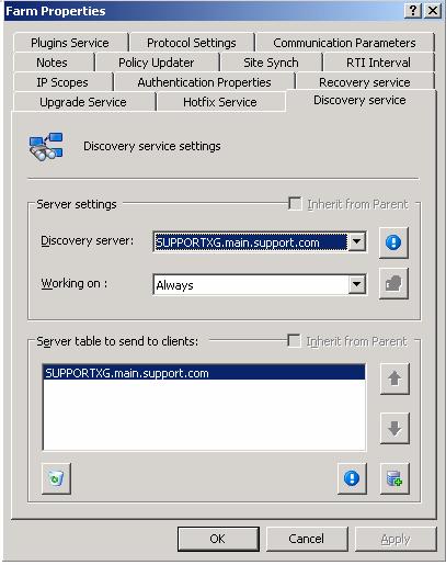 Discovery Service Settings (SNMP) The Discovery Service scans the IP Address ranges defined by IP Scopes, discovers Thin-Clients and configures them with an IP Address List of management servers
