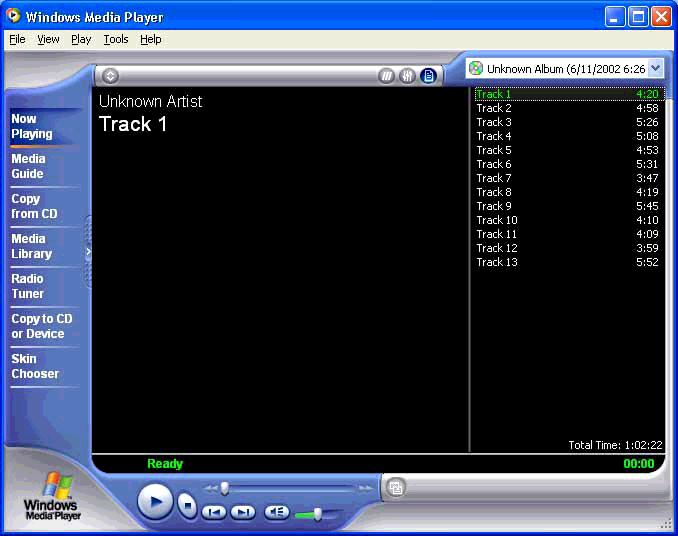 4. After checking the track names in the label input boxes, click OK. The CD-Text data is displayed in the label input boxes and the label preview image. Important!