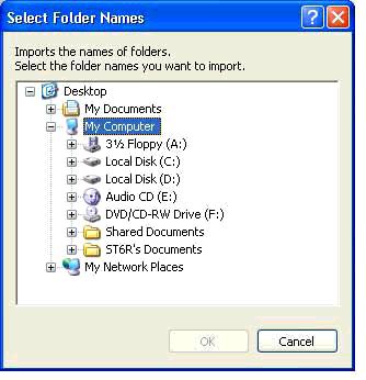 Importing File and Folder Name for a Data Label or Digital Image Label Use the following procedures to import a folder name and file names for data label or digital image label.