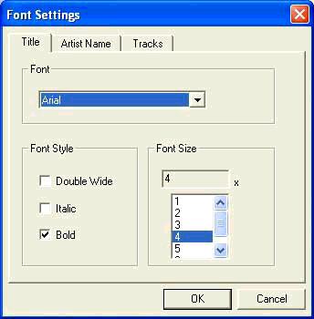 Configuring Font Settings 3. Click the L button in Font. Use the procedures in this section to control the font, attribute, and size settings of label text. 1. On the main window, click the button.