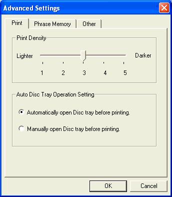 Other Operations Configuring Advanced Settings On the main window or the print dialog box, click. This displays a dialog box for making advanced label creation or print settings.