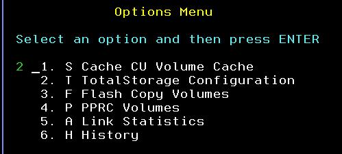 As the selected subsystem is an IBM storage device, Option 2 will provide TotalStorage Configuration detail for this