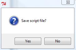 Next, the R Commander will ask you if you want to exit the program. Click OK. Next it will ask you if you want to save the script file and the output file. Click No in both cases.