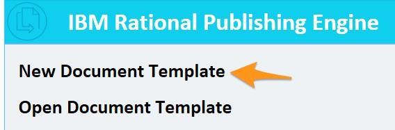 Click the New Document Template link on the Welcome page: TIP: Alternatively, from the menu, select File New