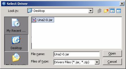 Select the MS SQL Server JDBC driver that