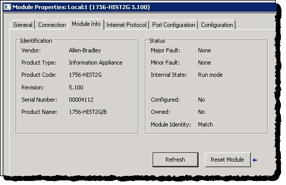 Use RSLogix 5000 Module Profile Chapter 12 If RSLogix 5000 Module Profile loses communication with the module at the startup time, the message "Requested message timed out" appears.