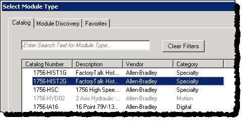 Use RSLogix 5000 Module Profile Chapter 12 6. Click Create. 7. The New Module dialog box appears. 8. In the Name box, type the name of the module.