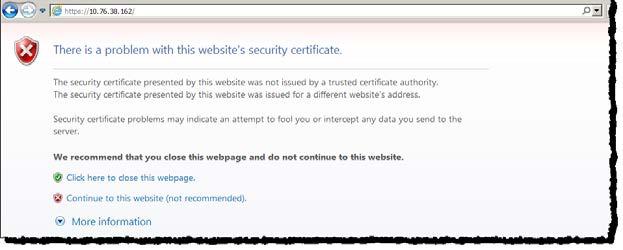 certificate in the browser. For more information on the security settings available for FactoryTalk Historian ME, see "Manage security (page 209)".
