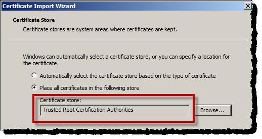 check box. Then, under Trusted Root Certification Authorities, select Local Computer. 5.