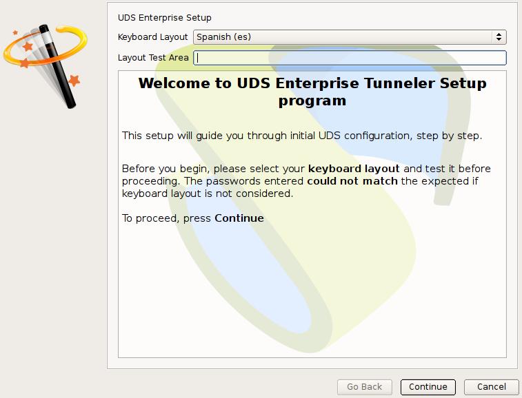UDS Tunnel Configuration Once the import of UDS Tunneler Virtual Appliance on VMware vsphere is done, open a console to proceed with its