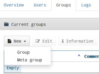 Fill the minimum configuration parameters (tab "Main"): authenticator name, priority and label. Fill the minimum configuration parameters: Group Name.
