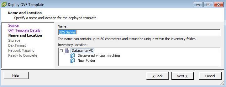 3.- Select the name and location of the virtual machine. 5.