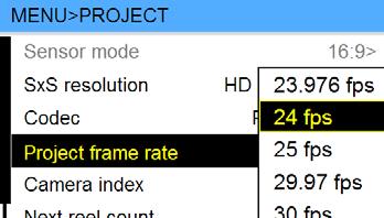 SET PROJECT FRAME RATE MENU» Project» Project Frame Rate» 23.98 [23.