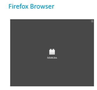 JAVA Installation Firefox Browser If using the