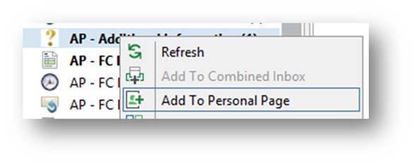 Personal Page Setting the Personal Page as the Home Page The Personal Page is a view that