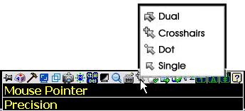 Mouse Pointer Type KVM Over the NET switches offer a number of mouse pointer options when working in the remote display. Click this icon to select from the available choices: Note: 1.