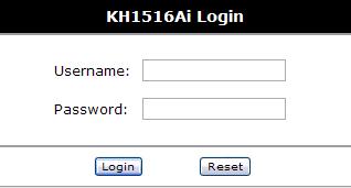 Browser Login The KH1508Ai / KH1516Ai can be accessed via an Internet browser running on any platform. To access the switch, do the following: 1.