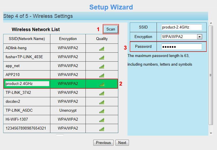 Wireless networks: Click Scan, find the SSID
