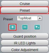 Then go to the Settings > PTZ > Guard Position Settings page to set time