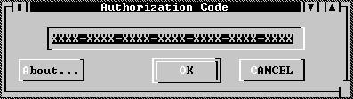 c. The Authorization Code dialog box appears. d. Enter the authorization code, including the hyphens ( ), in the dialog box and click OK. e. A save dialog box appears.