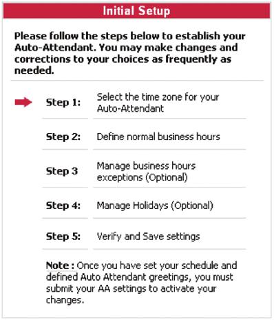 If your organization purchased multiple Auto Attendants, please make a list of the Auto Attendant names you plan to use.