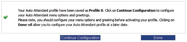 Once you have successfully saved your schedule settings, you will get a confirmation screen.