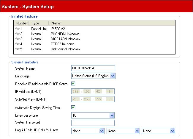 3.2 System Settings This menu is accessed from the System 32 page by selecting Change System Settings. This menu is accessed from the Admin Tasks 33 list by selecting System.