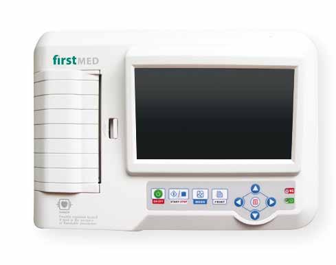 000 patients Lead placement diagram Display: 320x240 color LCD Interpretation function ECG-600 ECG DEVICE 6 CHANNELS/TABLETOP/TOUCH SCREEN Lightweight and compact design Print modes: Automatic,