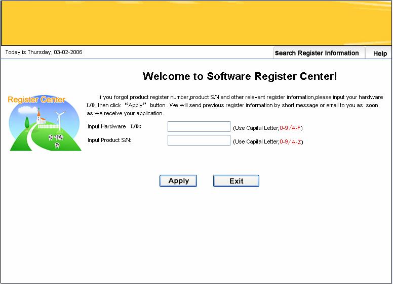 The original register number you applied will be sent to your e-mail which you have input while register. 4.