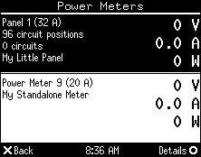 Power Meters list Power Meter details Appendix A: Configuration via a Mobile Device or PDView An ios or Android mobile device,