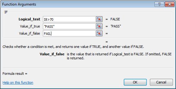 Excel 2010 Foundation Page 122 In the VALUE_IF_FALSE section of the dialog box, we enter the word