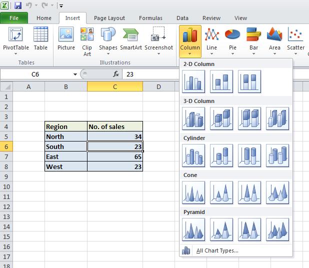 Excel 2010 Foundation Page 125 Click on the first option,